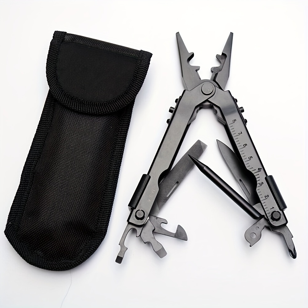 

Stainless Steel Outdoor Survival Multitool Pliers 13 In 1 Compact Pocket Knife
