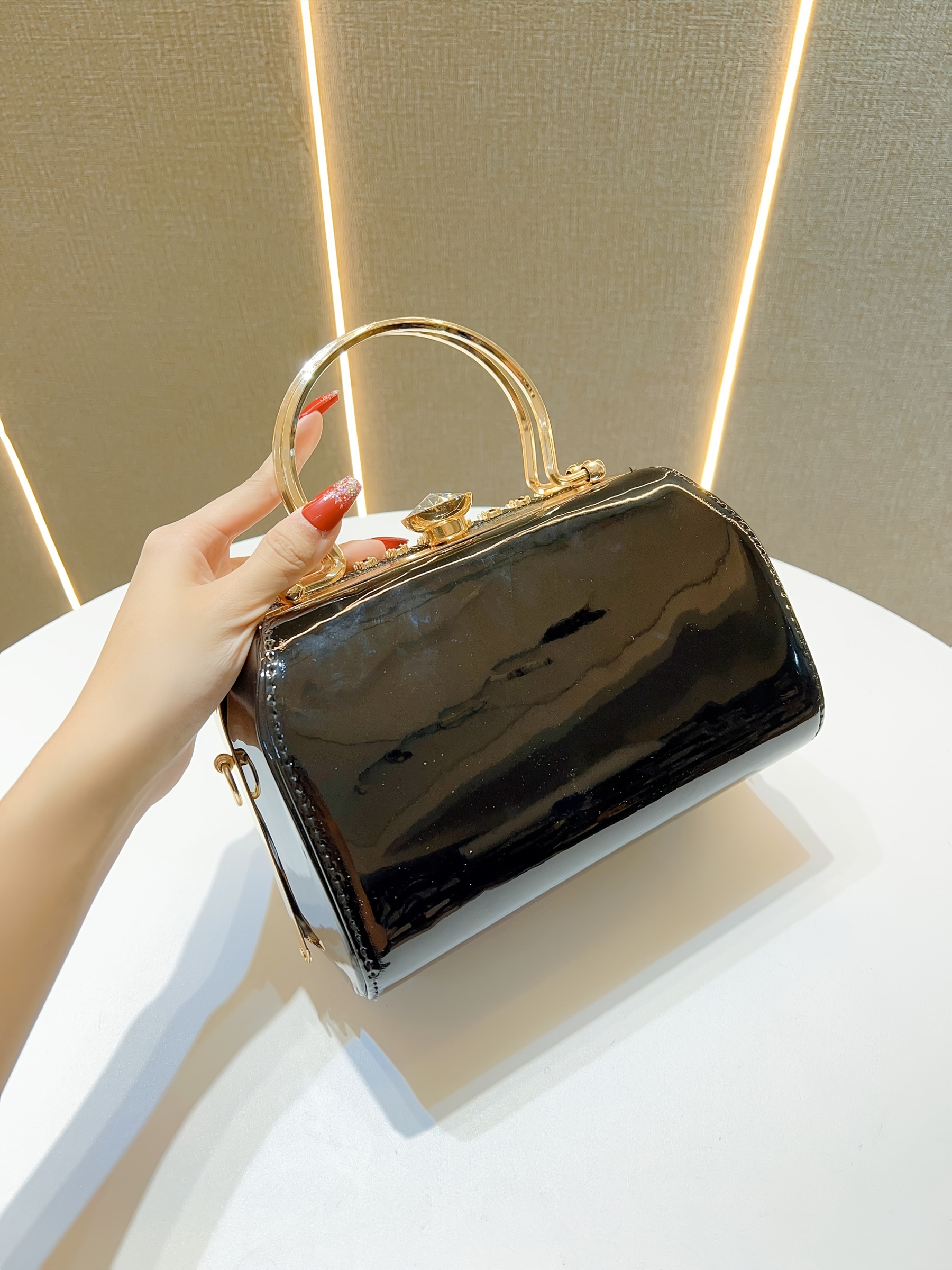 elegant   embellished large evening handbag crossbody bag detachable strap sparkly dress wallet clutch for weddings prom   for party banquet Product details 4