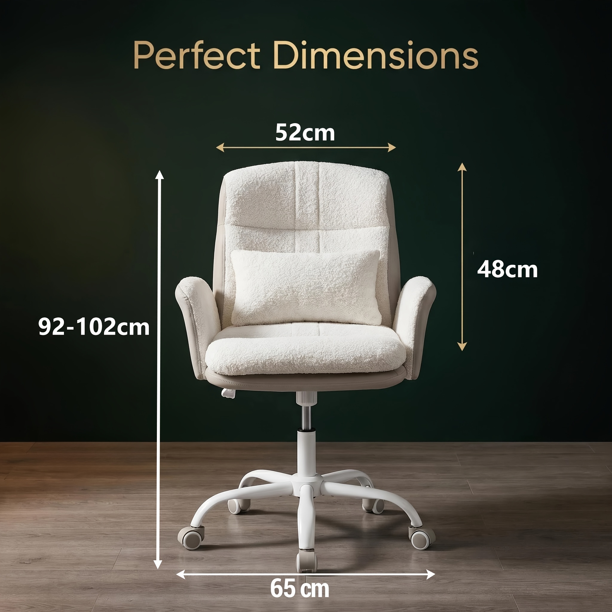Color- Home/office Chair, Chenille Breathable Cushion Chair, Height Adjustable Swivel Rocking Chair, Suitable For Study And Living Room.