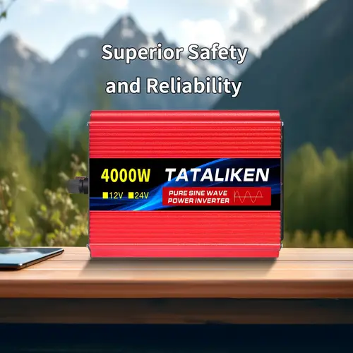 pure sine inverter 4000w 1300w power automotive power inverter 12v to 110v converter led voltage display is convenient