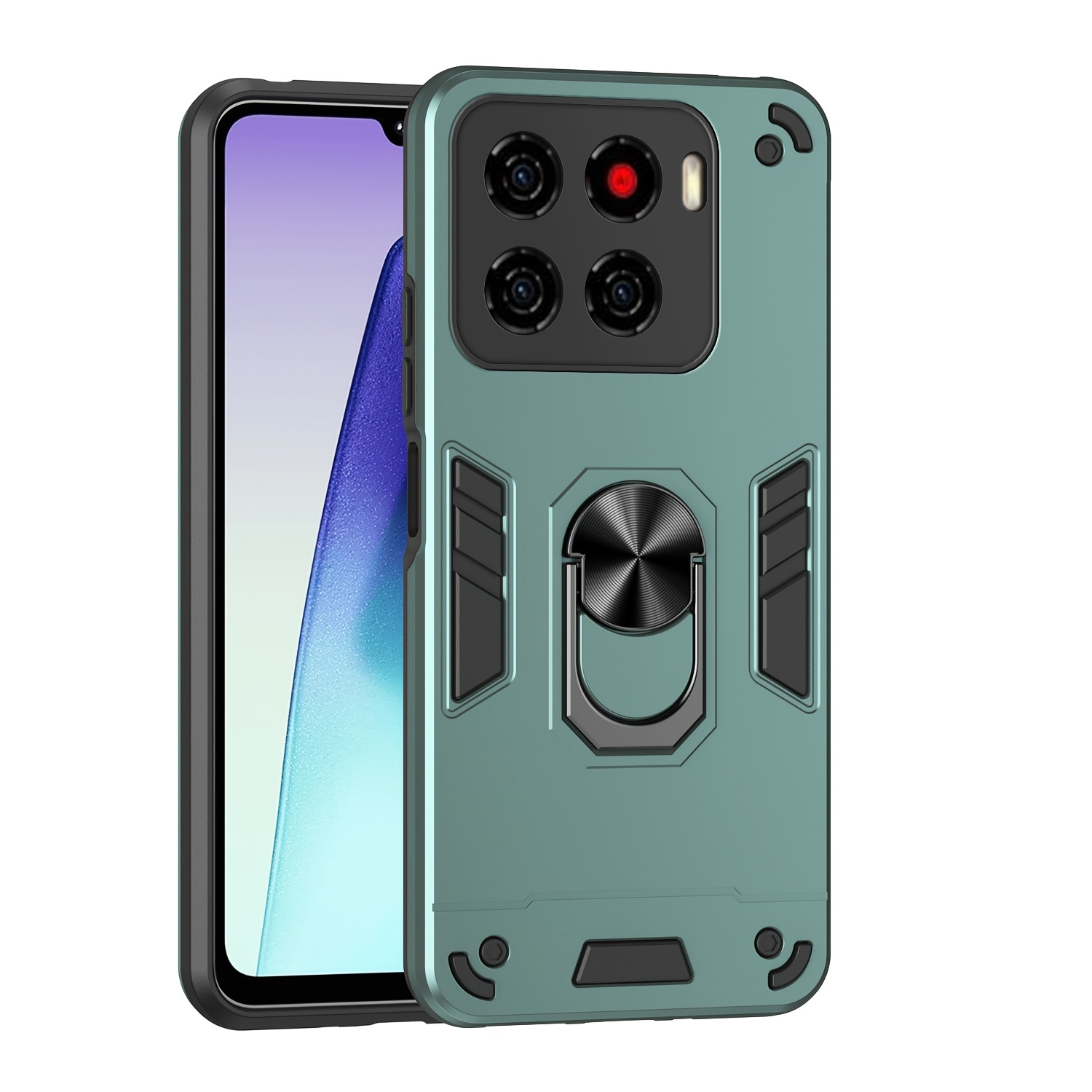 TEMU Phone Case: Suitable For Zte Blade A56 4g Phone Case, With Built-in Sliding Camera Cover And Ring