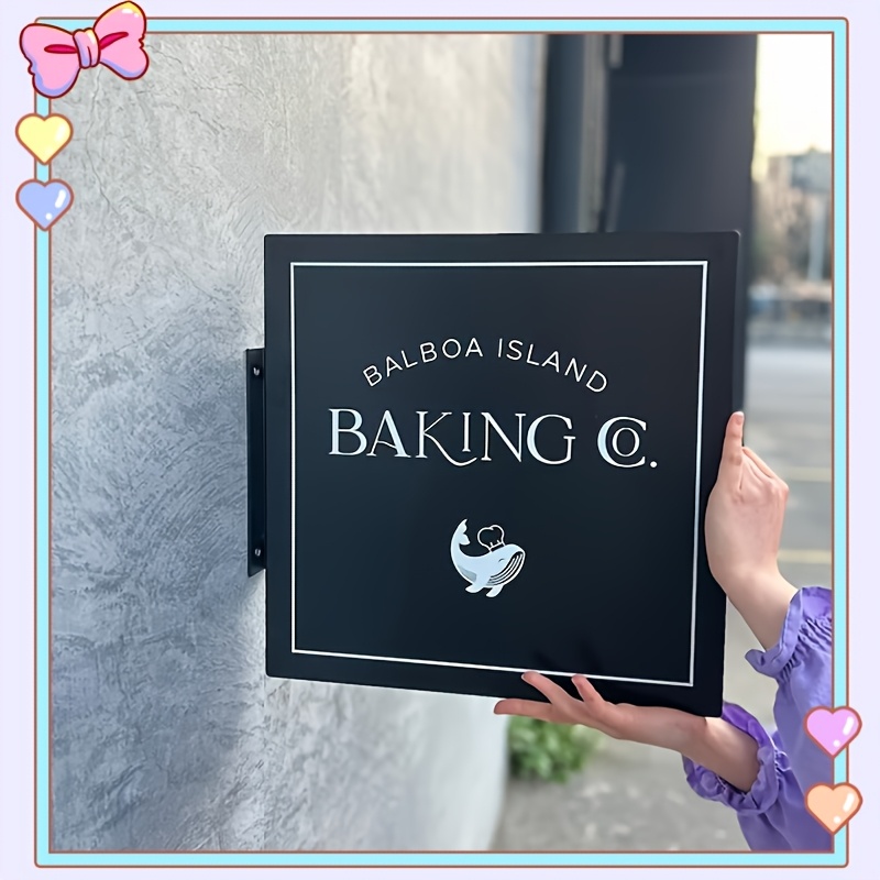 personalized double sided acrylic sign   island   with cute   ideal for outdoor indoor decor   salon   signage     design durable signage 0