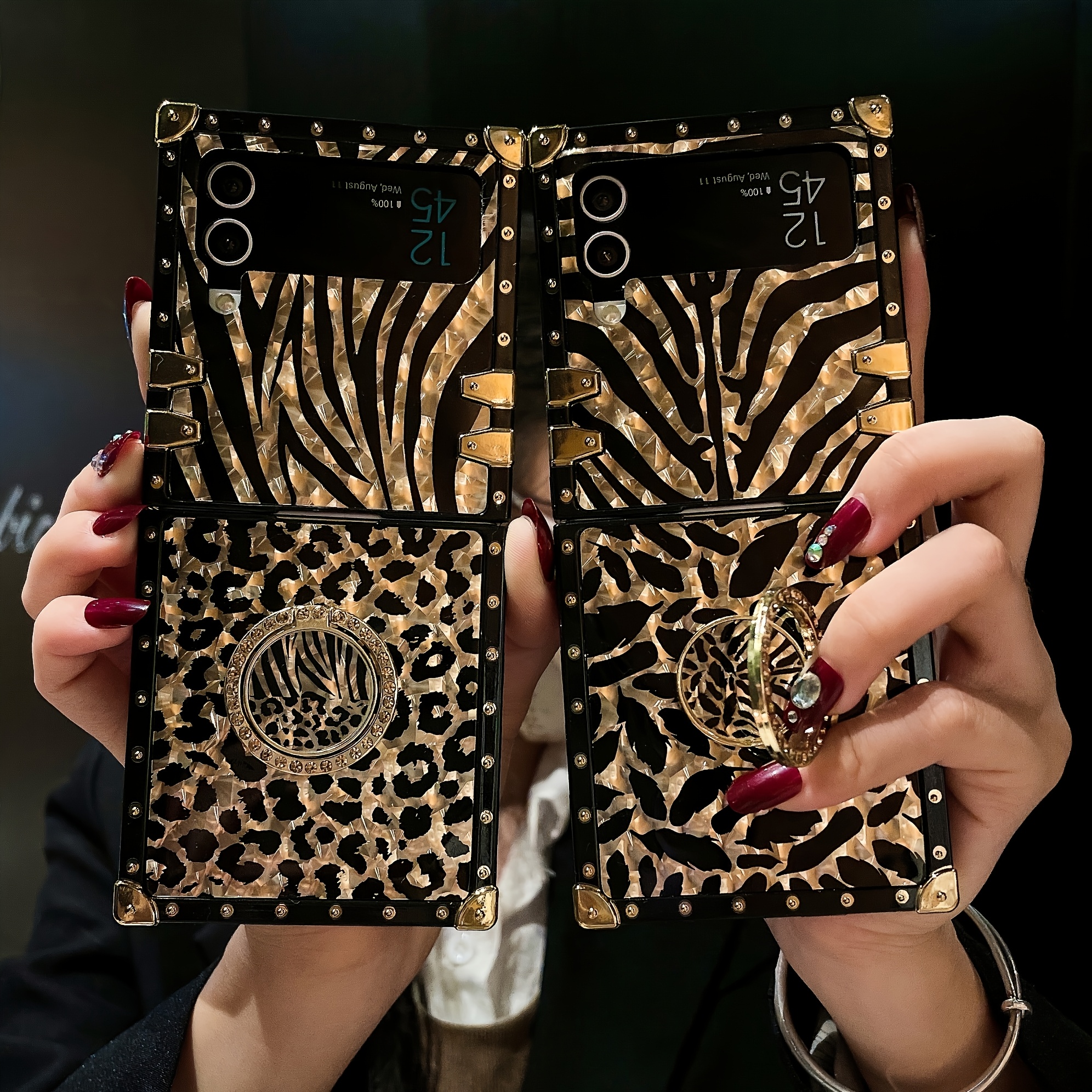 feather series mobile phone case with 360 degree rotating stand suitable for samsung foldable models Product details 0