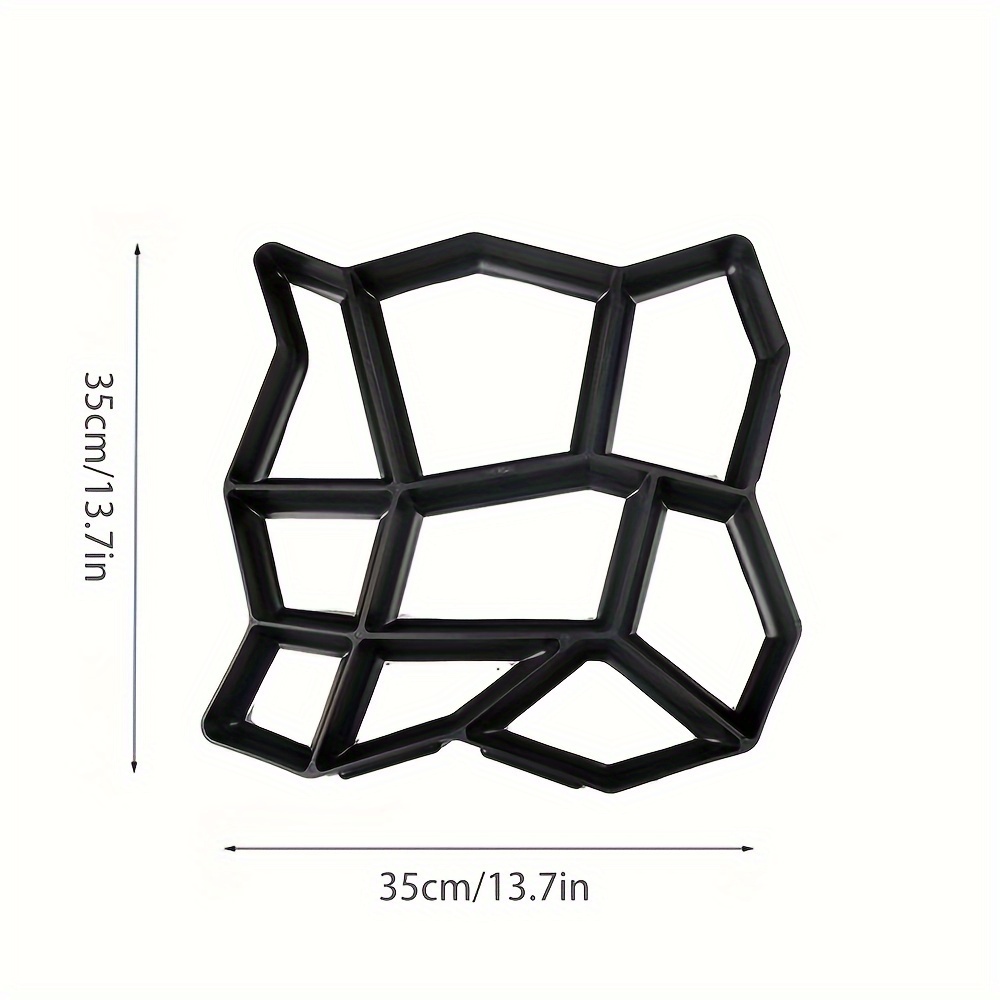 1pc Diy Garden Mold - Durable Plastic Concrete Mold For Stone-like Textures, Easy-to-use Cement Molding Tool For Outdoor Spaces, Molds For Concrete