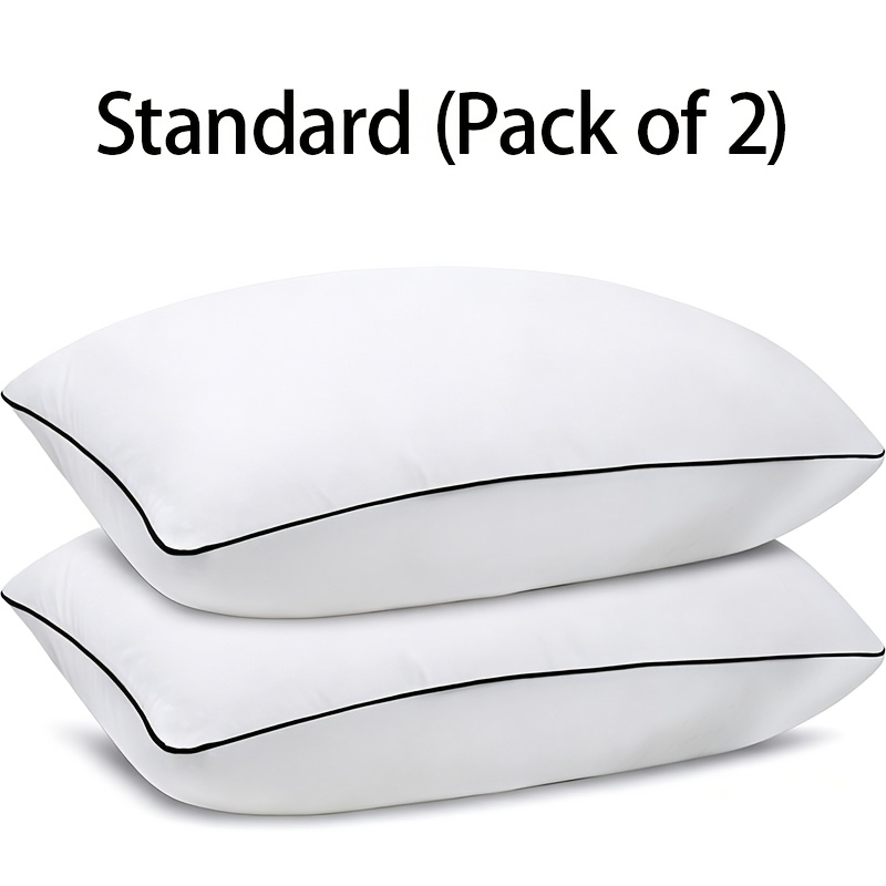 TEMU Bed Pillows For Sleeping 2 Pack, Pillows, Comfortable And Supportive, Machine Washable, Suitable For Stomach, Back And Side Sleepers, 5- Quality