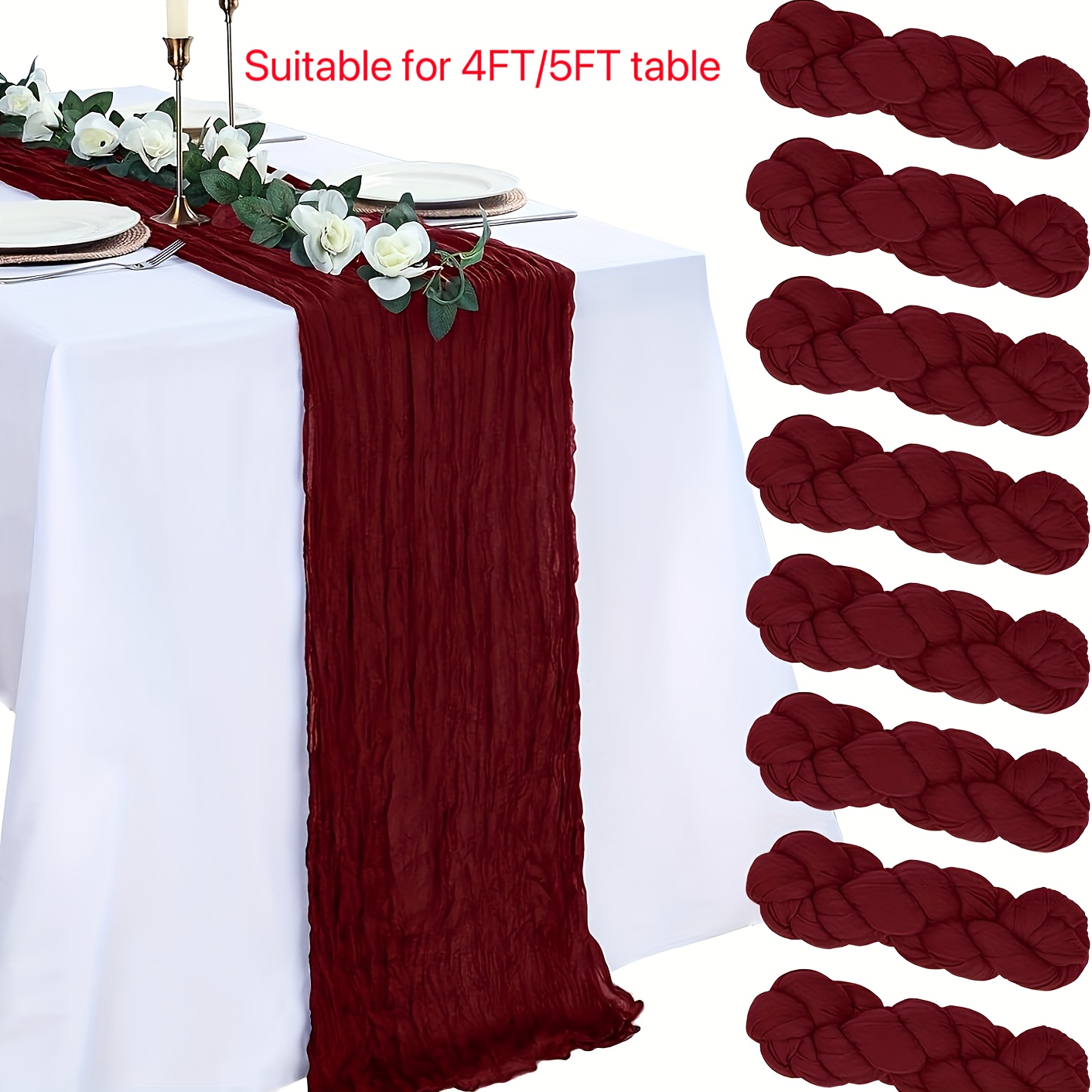 E-shop 8 Stück Halloween, Weihnachten Tischdecke Deko, Käsetuch Tischflagge Füße Bohemian Gaze 6ft Käsetuch Tischflagge Landhausstil für romantische
