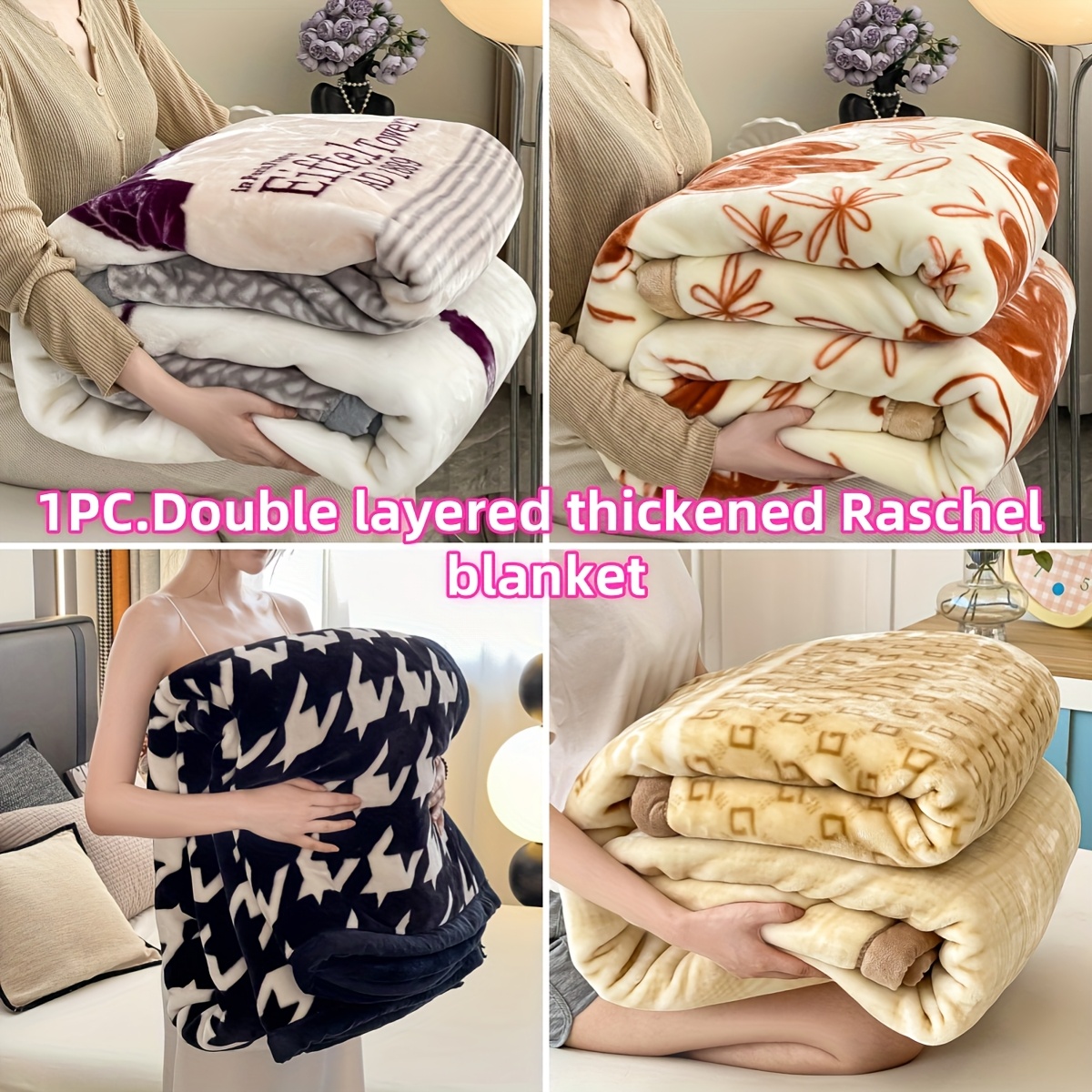 1pc heavyweight 2kg 3 5kg 4 4 7 7lbs plush   throw blanket dual sided layer thickened insulation thermal   dual sided design ultra soft   bedspread couch cover machine washable luxury blanket for     gift for   Product details 0
