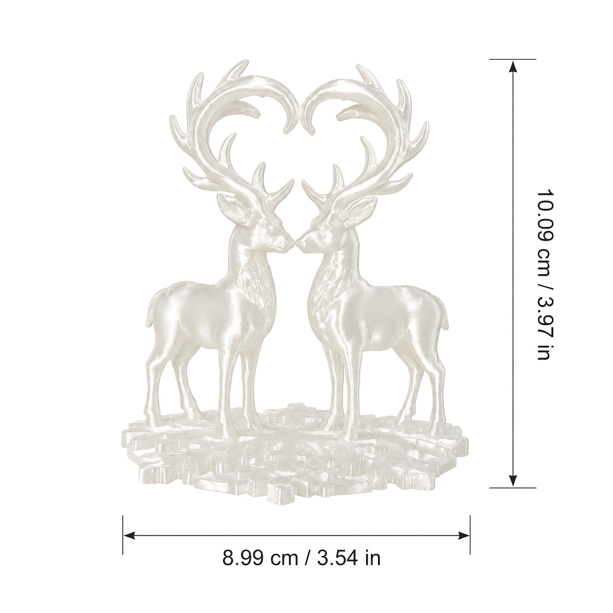 TEMU 1pc Minimalist Figurine - Small White Plastic Deer Statue Suitable For Home Office Decor, Shelf Tabletop Accent, Christmas Gift, Scandinavian