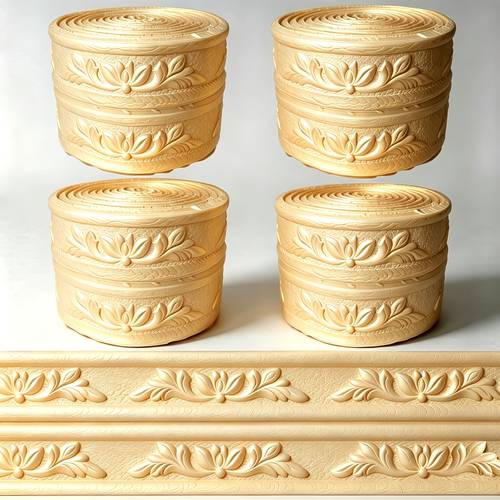 4 rolls 3d embossed self corner trim strip peel and stick wall molding border waterproof flexible decorative trim for living room bedroom tv wall decor 8cm x 1 15m