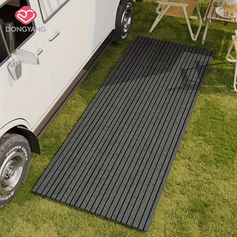 

1pc Dongyang Outdoor Floor Mat, Non-slip, Stain & Dust Resistant, Washable Polyester & Pvc, Rectangle, Solid Color/stripes/ Pattern, For Garden, Balcony, Hotel Entrance, Doorway Protection