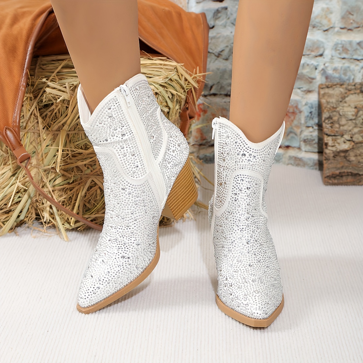 Boots Sommer Stiefeletten Mit Blockabsatz Damen Stiefeletten Mit