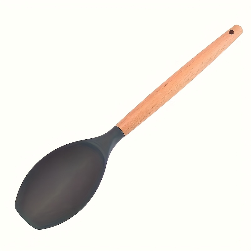 1pc/3pcs Silicone Kitchen Utensil Set - Includes Spatula, Cream & Salad Scraper With Wooden Handles For Cooking And Baking - Perfect For Halloween, Christmas, Thanksgiving, Mother's Day