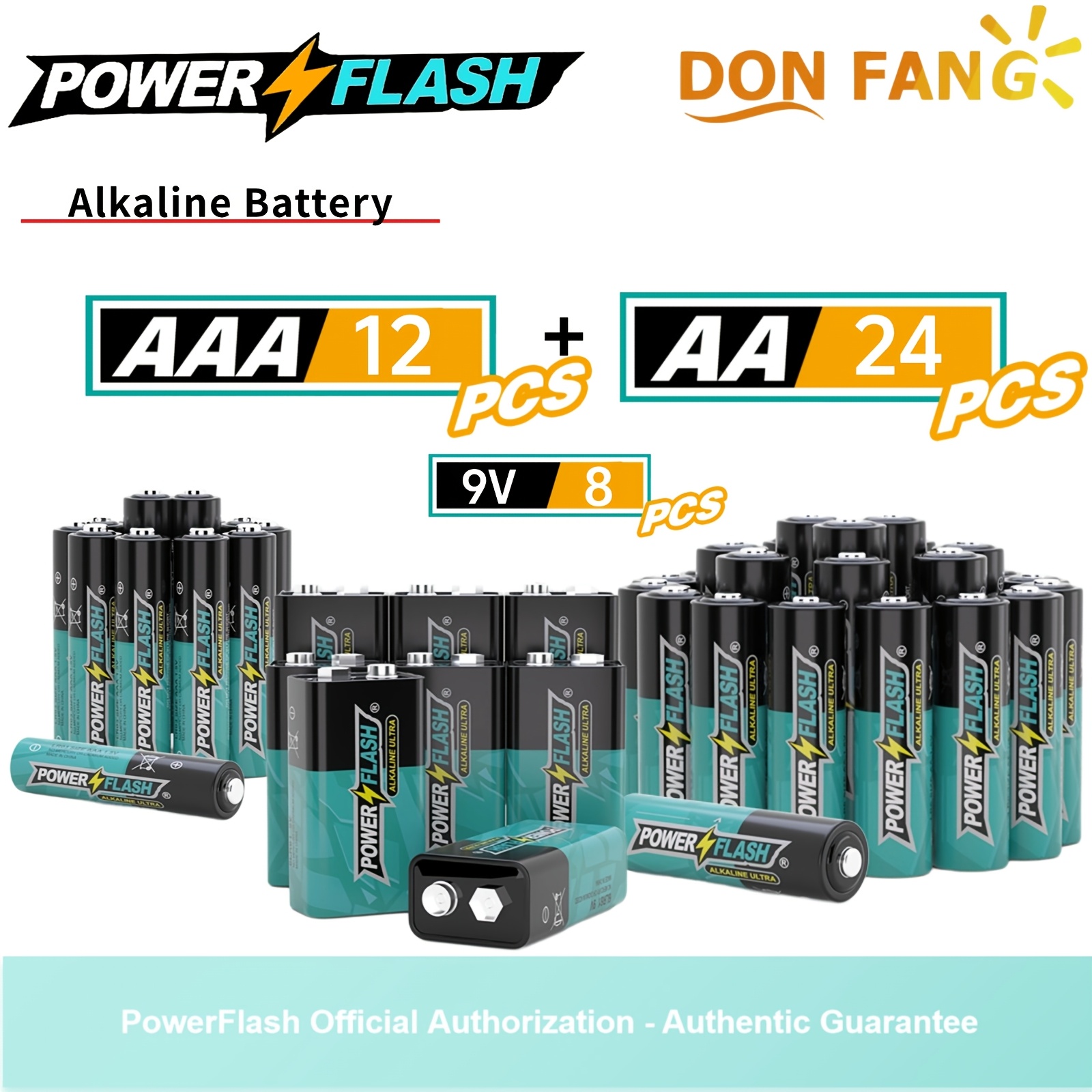 

Aaa24_aa48_9v8 Long- Batteries, , Set Of 24 Aaa And 48 Aa And 8pcs 9v Batteries For Home, Household Device, Work