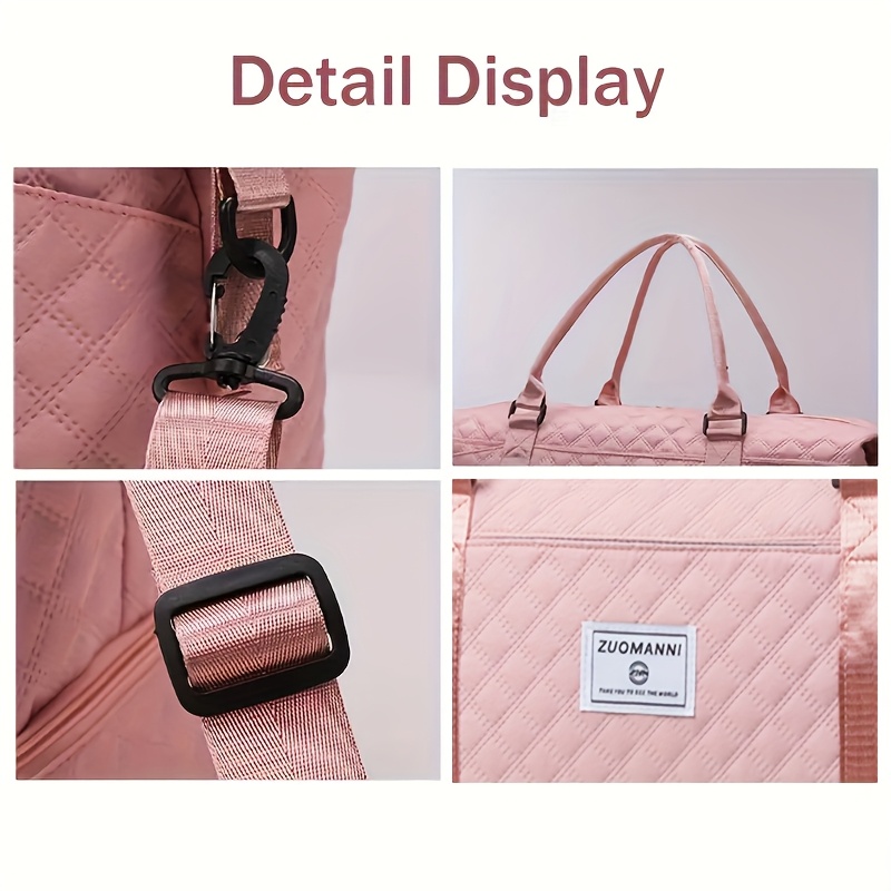 Juego de 3 piezas de bolsos de viaje con gran capacidad, bolso deportivo para exteriores, maletín de negocios, compartimento independiente para zapatos, bolsa de gimnasio de mano, neceser de maquillaje cruzado y bolsa para artículos de aseo