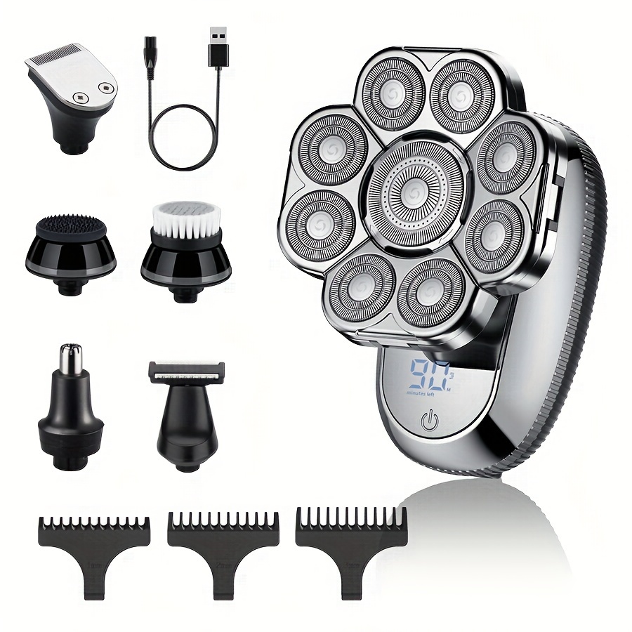 

9d For Men, 6-in-1 For Men , Rechargeable Shavers For Wet/dry Battery, Led Display