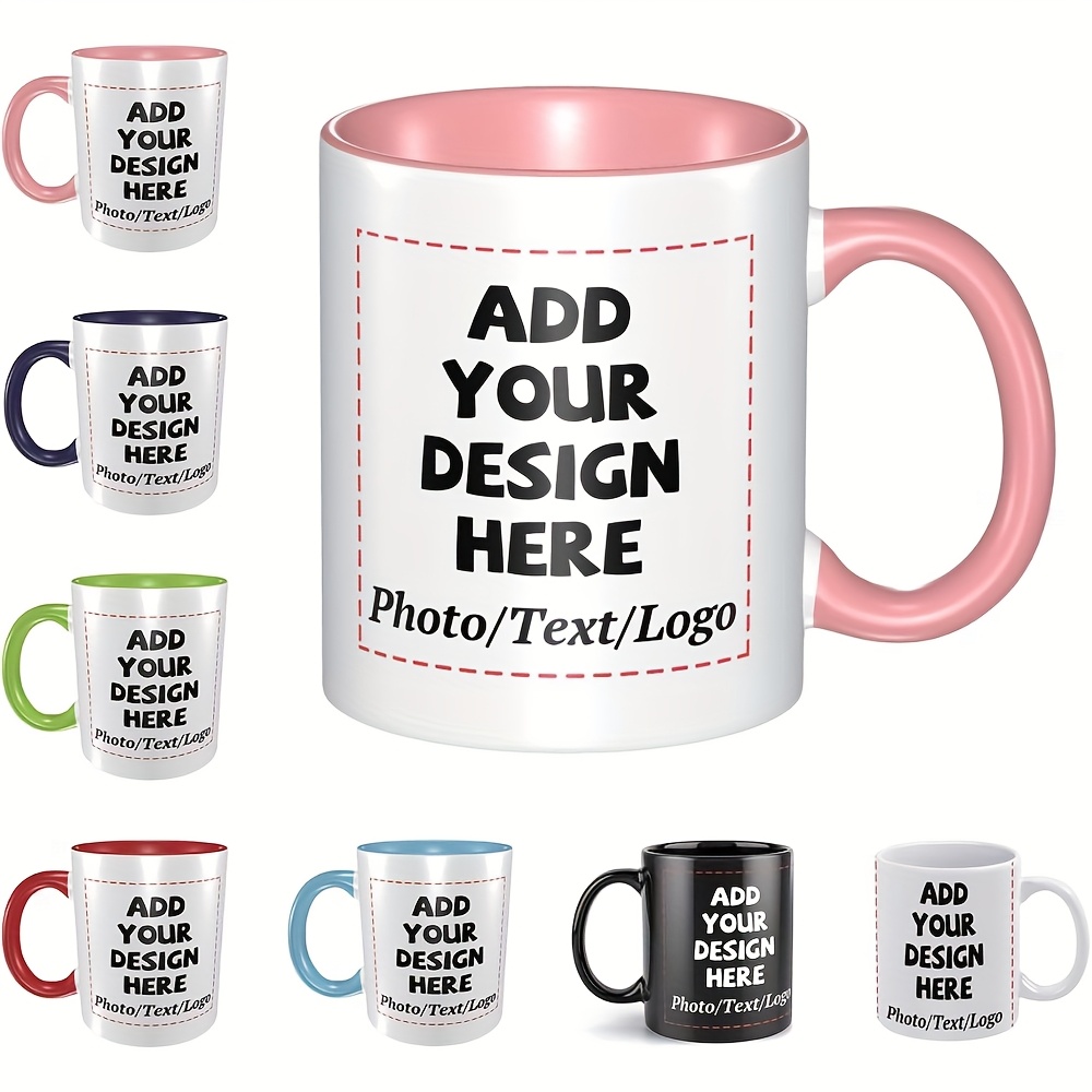TEMU Personalized Coffee Mugs - 11oz, Custom Mugs With Photo, Text, Logo, Customized Gifts For Birthdays, Engasynthetic Gemstoneents, Weddings,
