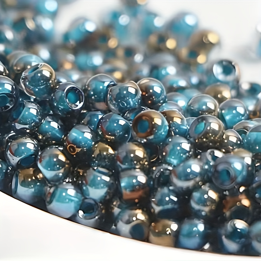 High Quality Uniform Transparent Bead Core Rainbow Glass Beads