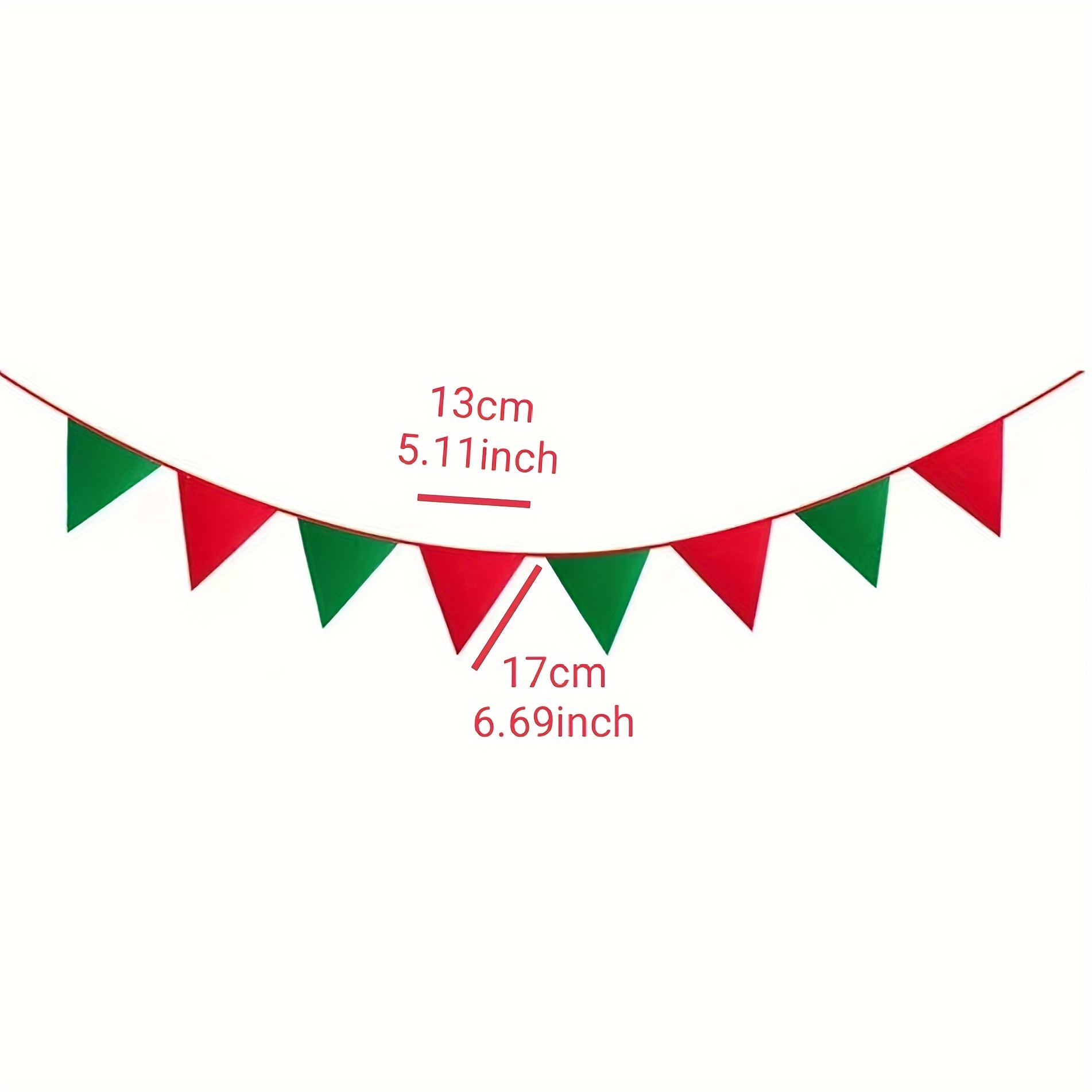 8pcs/ Set Christmas Decoration With Felt Triangle Pull Flag Banner Beautiful Warm Indoor And Outdoor Used Christmas Tree Accessories