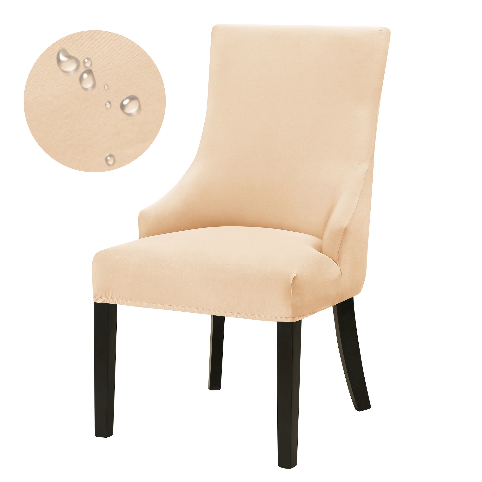 TEMU Housse de chaise de salle à manger pour petit fauteuil 1 pièce, en tissu extensible en fibre Y pour maison/hôtel