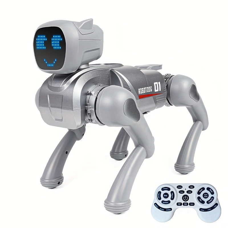 Išmanusis robotas šuo žaislas su programėle ir nuotoliniu valdymu, belaidis/belaidis/5G ryšys, programuojamas su įrašymu, 12+ iš anksto įdiegti komandos, ekspresyvus veido atpažinimas, USB įkraunamas ličio baterija maitinamas robotas augintiniui berniukams ir mergaitėms - Ide