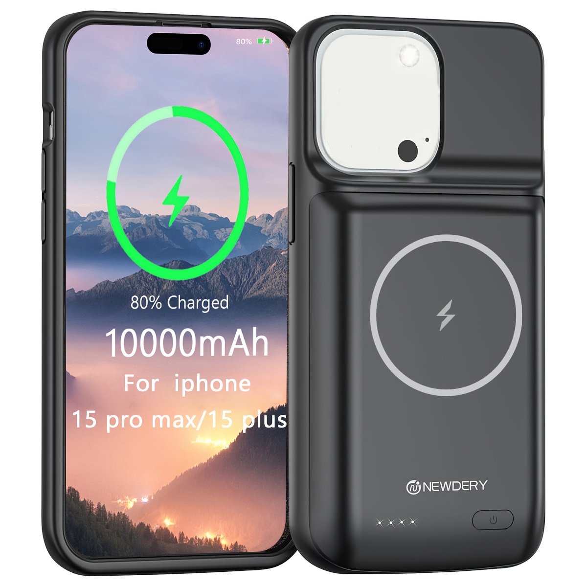 IPhone 16 Pro Max 8000mah Case NEWDERY Battery Case For IPhone 15