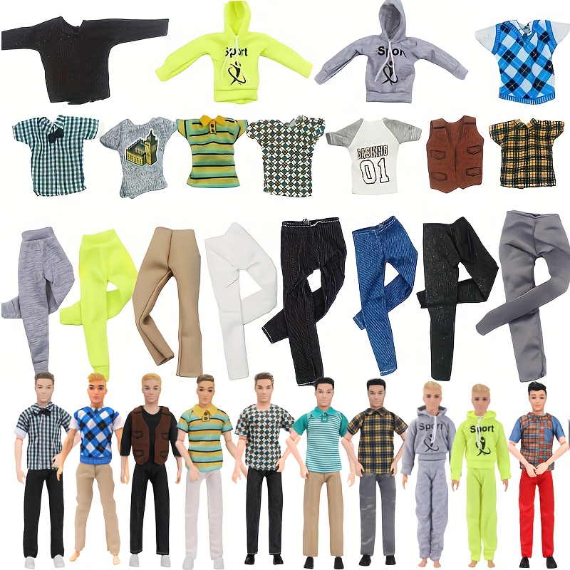 

10pcs Random Styles, Used For 11.82in Male Doll Clothes, Including 5 Random Tops And 5 Pants, Very Interesting 's Gifts, Christmas Gifts, 's Birthday Gifts, Party Gifts, Not Including Dolls