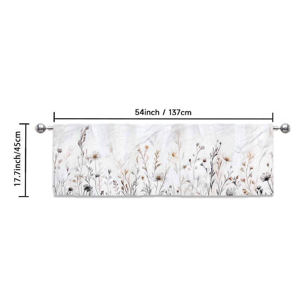 TEMU 1 pièce, Rideau Moderne Esthétique, Plantes et Arbres, Style Art Déco, Tissu Lavable en Machine, Adapté à la Décoration Toutes Saisons de