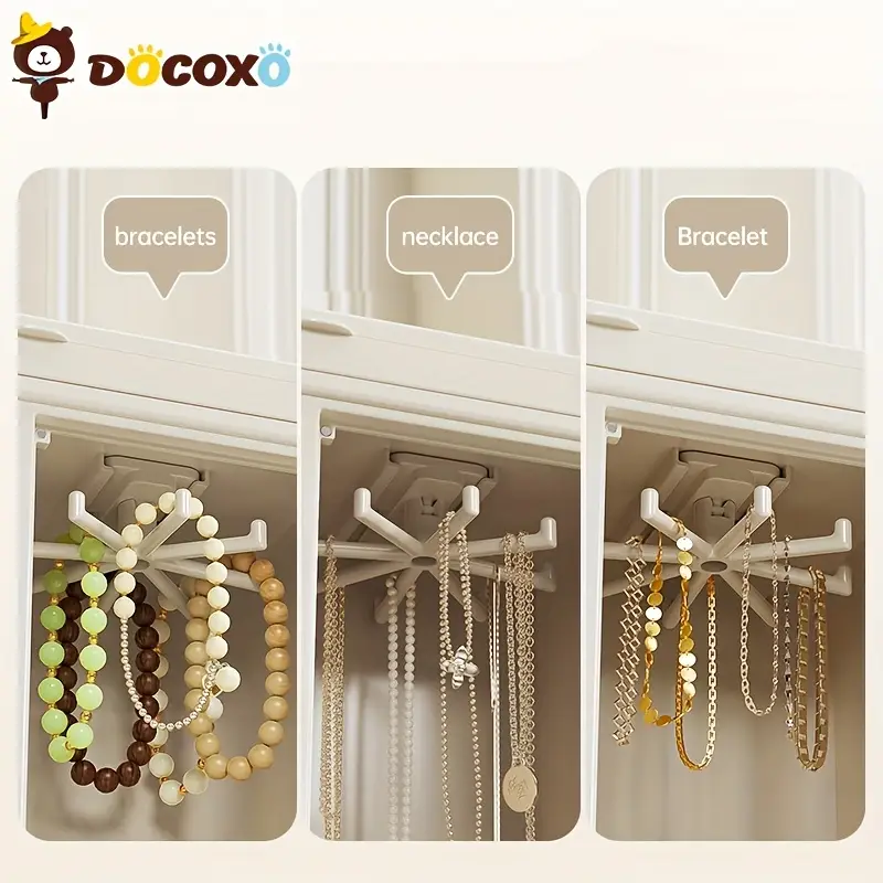 1pc european style jewelry box organizer large capacity desktop storage with leather lined interior secure snap closure multi compartment design for necklaces earrings rings elegant white polished jewelry organizer storage box necklace display durable construction organized boxes Product details 3