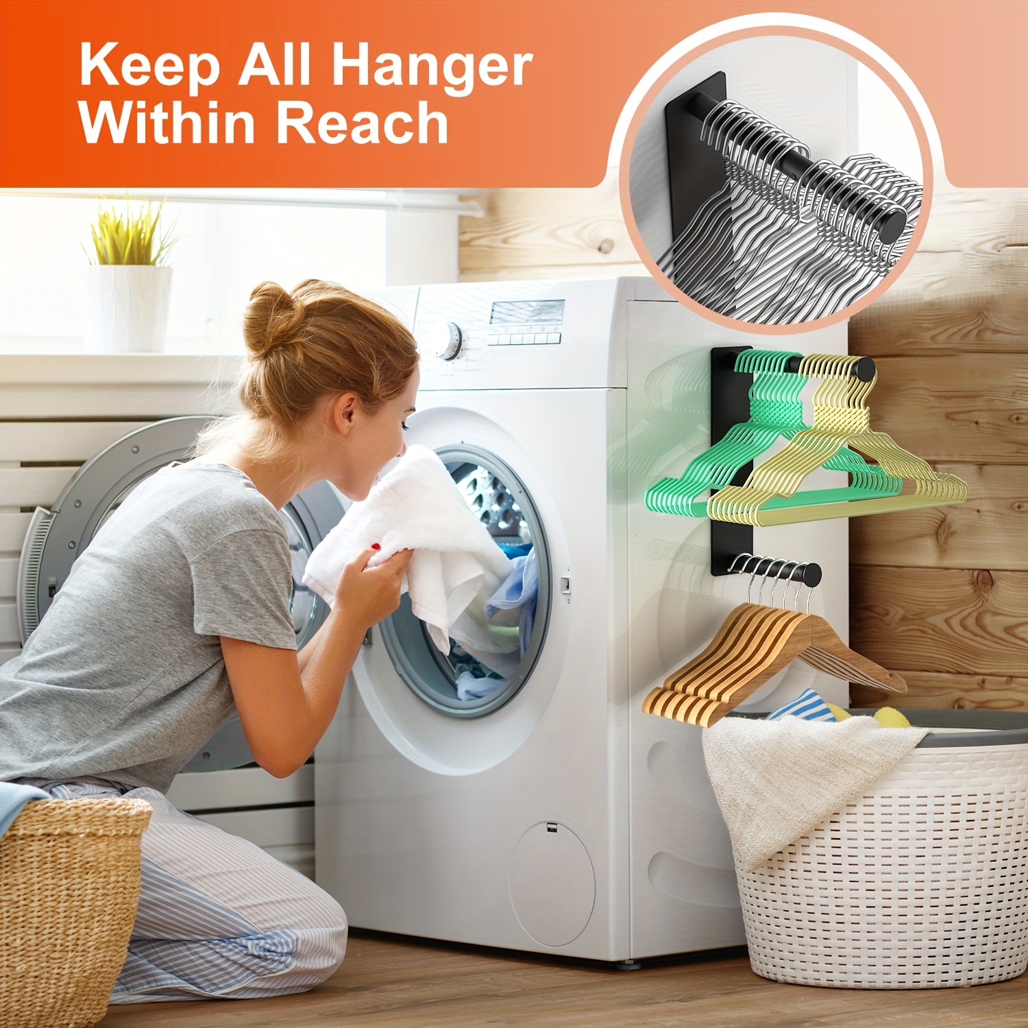 magnetic hanger organizer hanger storage rack washing Temu