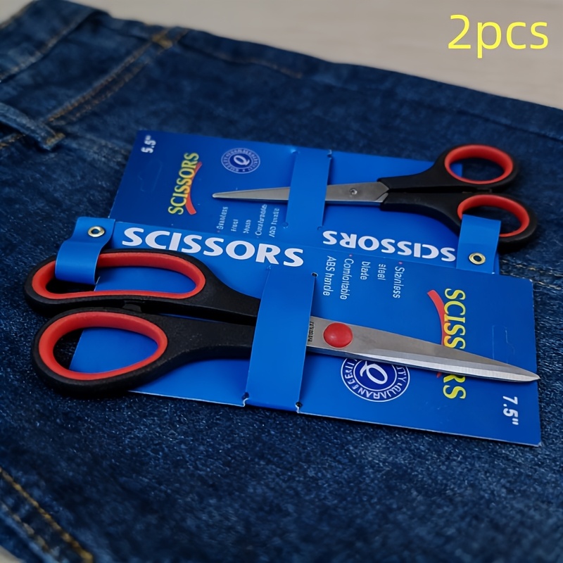 TEMU 2pcs Scissors, Sewing Scissors, Office Scissors, Household Scissors. A Set Of 2 Scissors