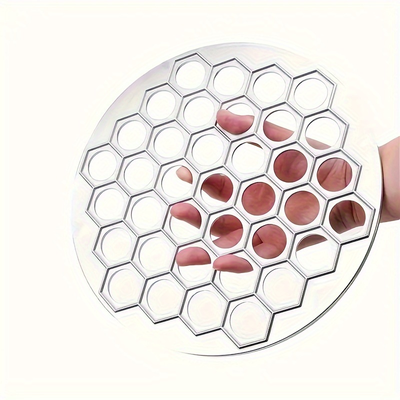 

1pc Stainless Steel Dumpling Maker Mold, 9.84in Round Diy Manual Mold, Kitchen Baking Tools For Homemade Dumplings With 37 Holes