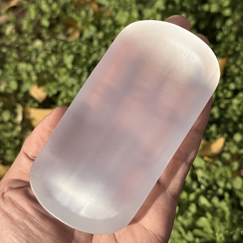 TEMU 1 pièce Bol/Assiette en Sélénite, Plat en Cristal, Bol/Assiette en Sélénite Blanche Naturelle Sculpté à , Bol/Assiette en Sélénite, Bol en