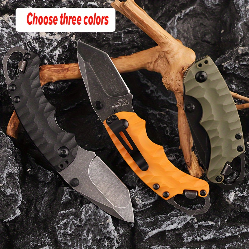 

1pc High Hardness Premium Edc Knife 8cr13mov Outdoor Camping And Fishing Cutting Tool Survival Portable Knife