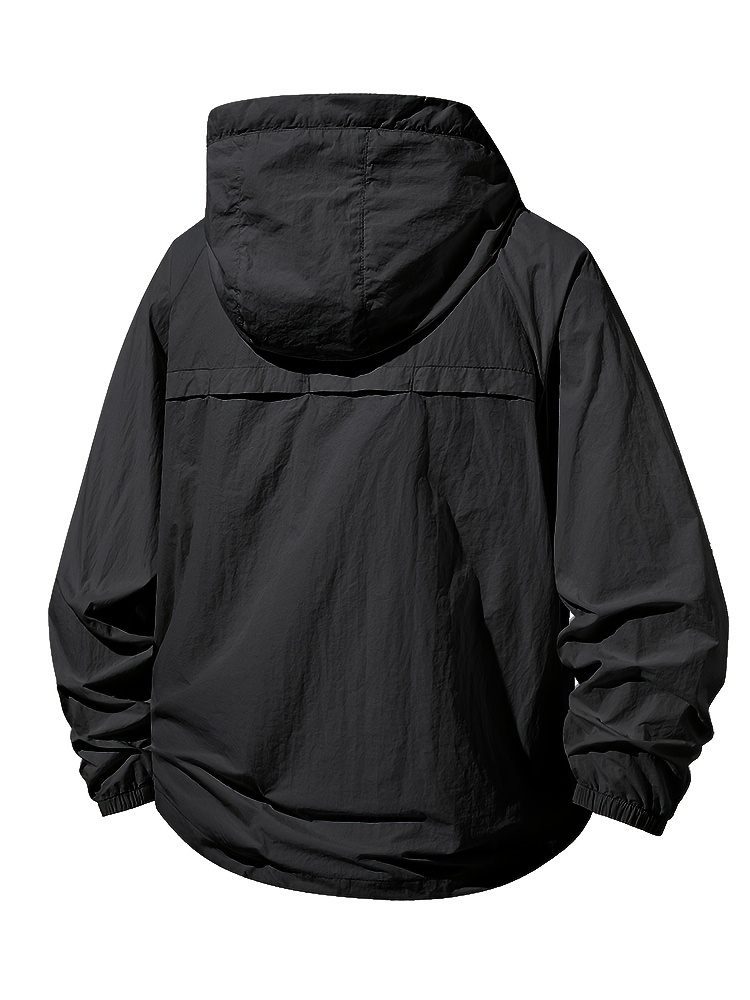 Men'S Lightweight Summer Outdoor Jacket with Large Zippered Pockets - Breathable, Quick-Drying, And Casual Style, Perfect for Hiking, Rock Climbing, And Fishing. Spring And Summer Coat | Hooded Design | Zippered Jacket