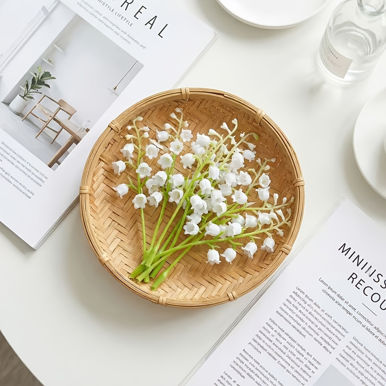 48 mini maiglöckchen künstliche blumen realistischen weißen