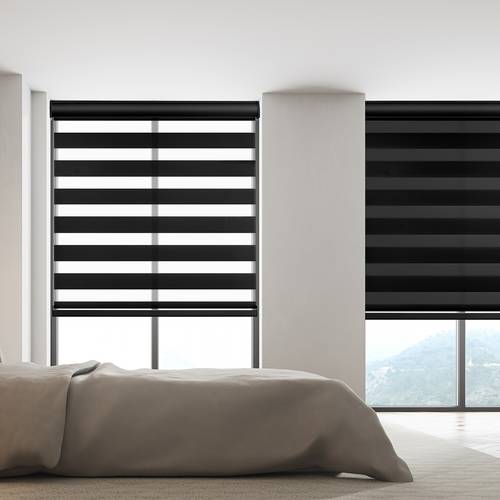blackout cordless zebra roller shades for indoor windows sunshades breathable lightweight and gauze shutter sheets curtains zebra roller blinds dual layer day and night for living room bedroom bathroom