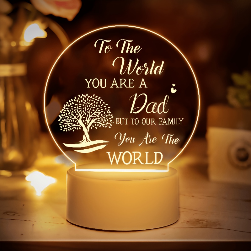 acrylic for dad table lamp usb charging night light with   tree pattern thoughtful presents for fathers day birthdays and christmas great for dads   and new for dads   decor for the best for dad space
