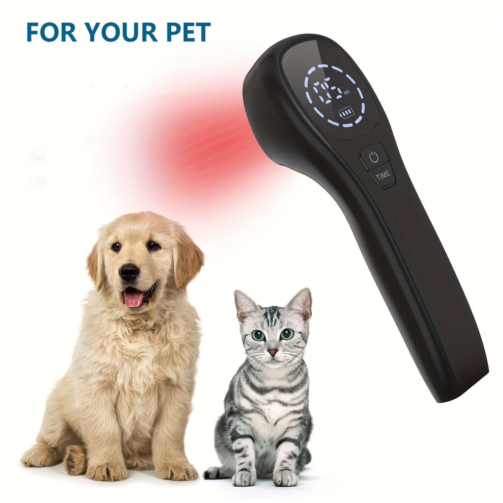 Handheld Device 12pcs 650Nm And 2pcs 808Nm Lamps for Men And Women Neck Shoulder Back Arm, Leg Joints, Also for Pets