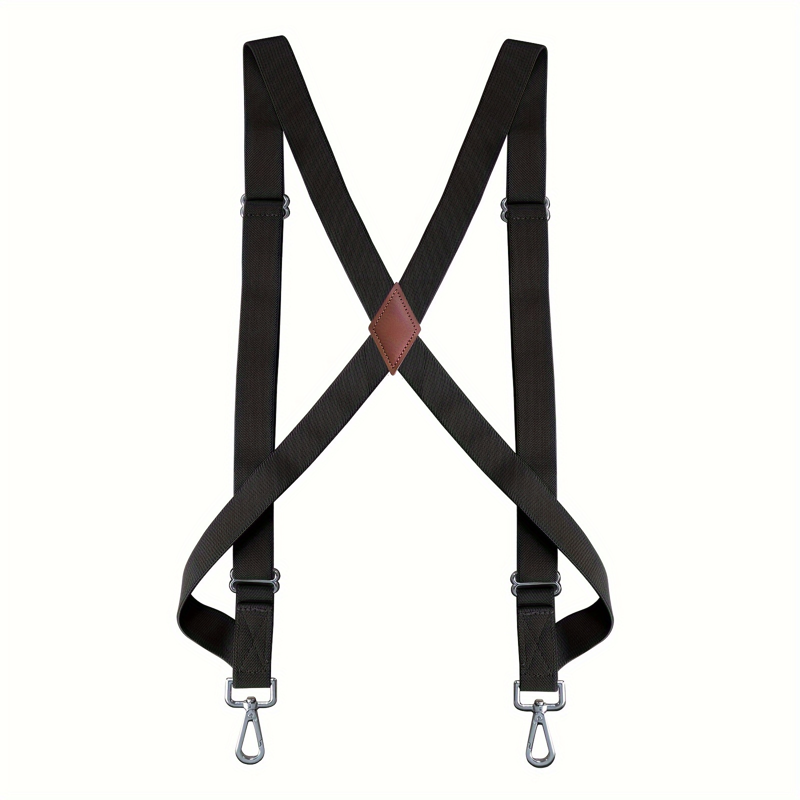 TEMU Men's Heavy Duty X-back Suspenders, Adjustable Polyester Work Braces, 0.98