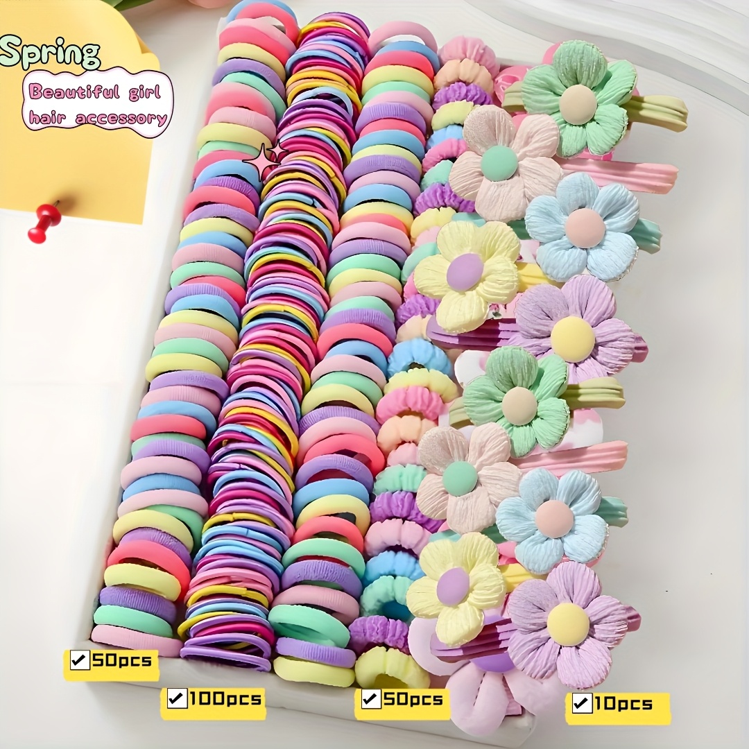 210-Piece Cute Bow and Flower Hair Additions Set