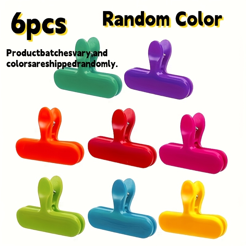 Image of 6-11 Reusable Plastic Food Bag Clips, Resealable Clips, Suitable For Chips, Bread, Snacks, Pet Food – Kitchen Storage Sealing Organizers, Colors Random
