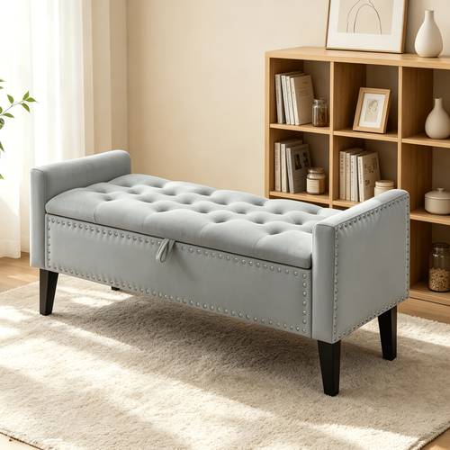 46 9 storage ottoman upholstered bed bench with storage end of bed ottoman