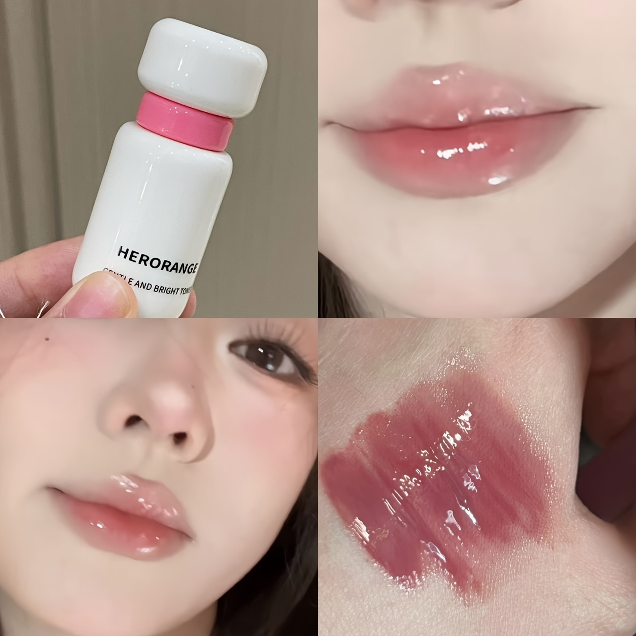 [1st glass lip glaze] 1st glass lip glaze - , bär- och orangenyanser, återfuktande flytande formula, långvarig färg, alla hudtyper, idealisk alla hjärtans dag-present - beauty & health - Temu Sweden