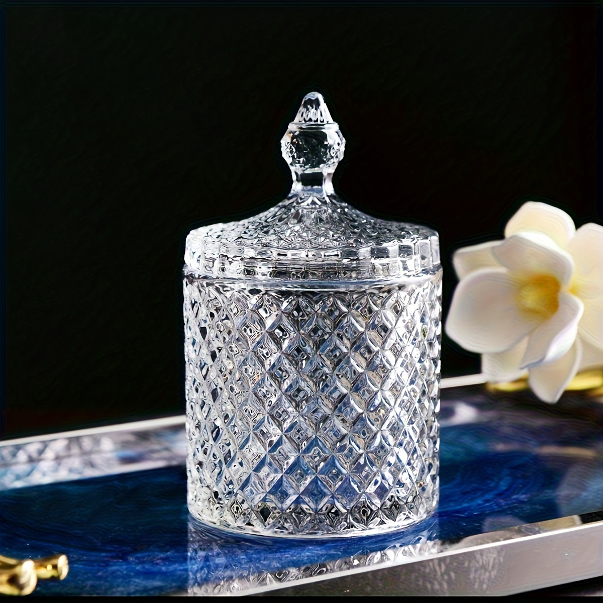 1pc Scented Candle Glass Candle Jar Glass Jar Mongolian Candy Jar Demagnetization Bowl Handmade Candle Jar Home Candle Jar Storage Box