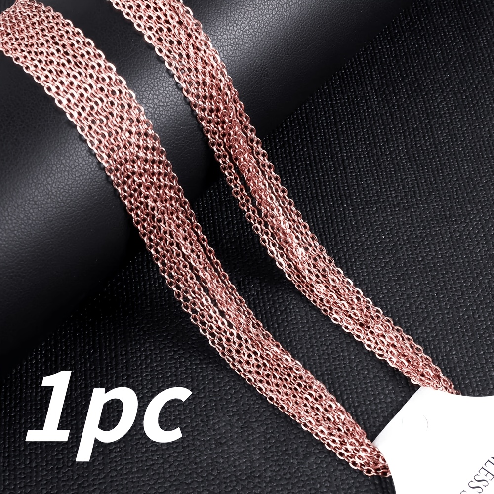 Women's Simple Rose Golden "O" Collarbone Chain Necklace