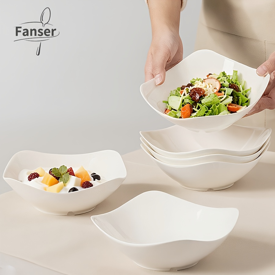 * Set aus 6 großen, quadratischen Plastikschüsseln * für Partys. Diese Schüsseln eignen sich ideal für * Obst und Süßigkeitenbuffets. Sie können auch für Suppen, Pasta und Snacks verwendet werden