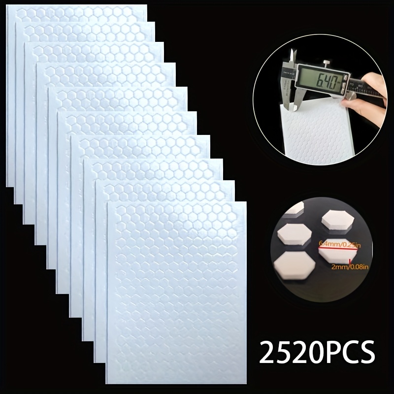 Image of Hexagonal 3d Foam Dot Double-sided Adhesive Tape: A Strong, Thick Foam Tape Ideal For Creative, Arts And Crafts, Office Use, And Decorations For Balloons And Weddings