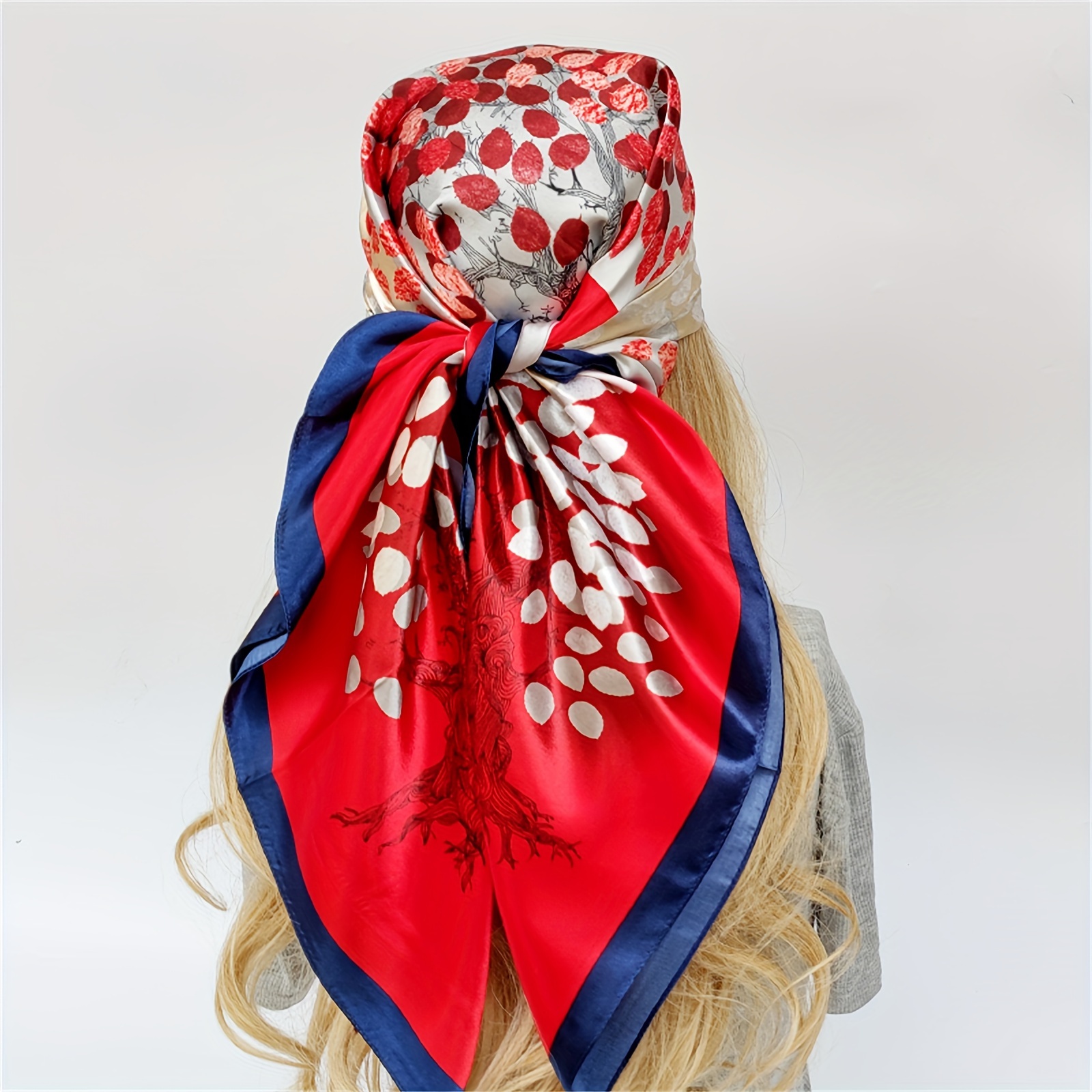 Printed Scarf Head Scarf Bandana Leaf Pattern Women's - Temu