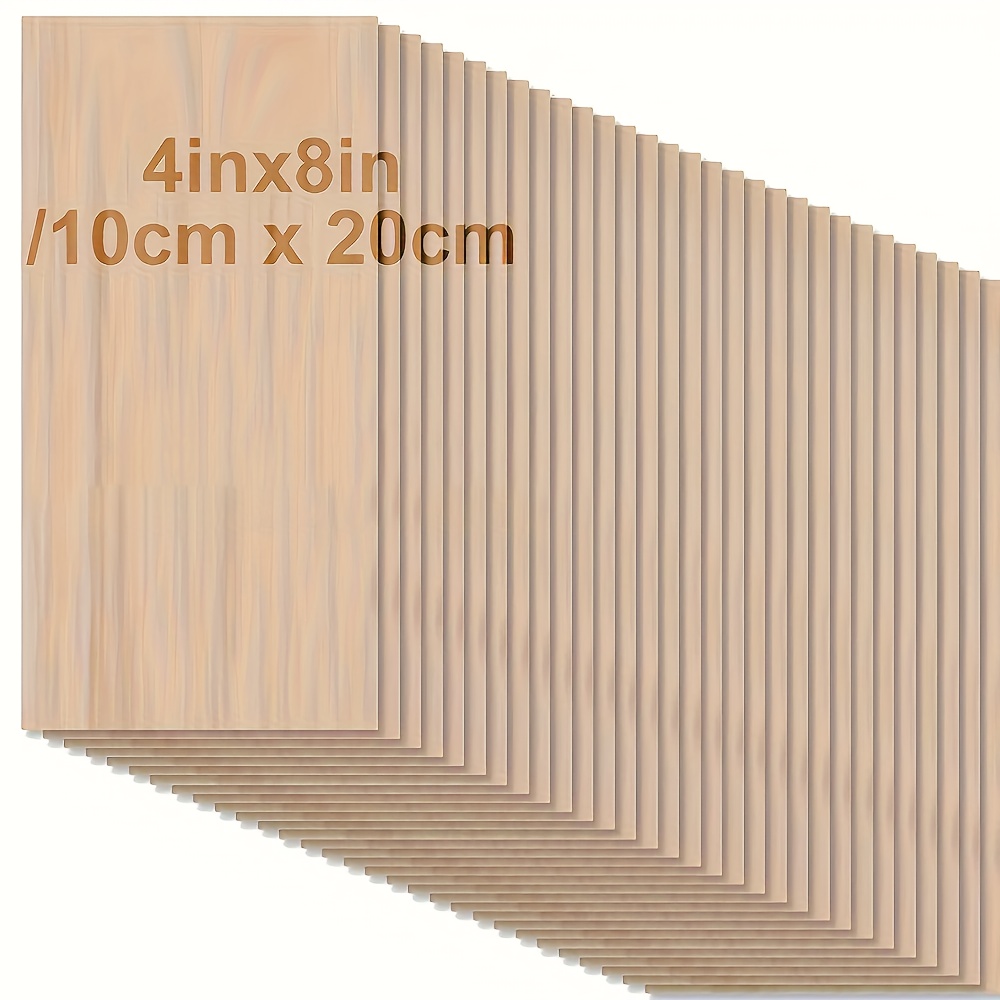 

4pcs/8pcs/16pcs/30pcs Wood, Wood Sheets For - 8x 4 X 1/12in 2mm Wood Sheets Wood Boards For Cutting, Architectural , Staining