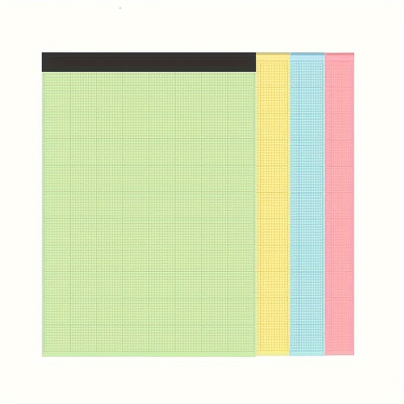 

Paper Pad, 11.4"x8.2", 4 Pastel Colors, 50 Sheets, Grid Paper, Graphing Paper, Paper Pad, Grid Paper Pad, Colored Paper